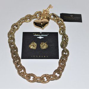 Necklace and Earring Set - Gold plated